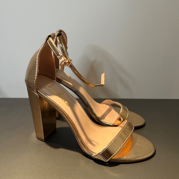 Lulus heels rose gold womens size 7.5 - Picture 2 of 6